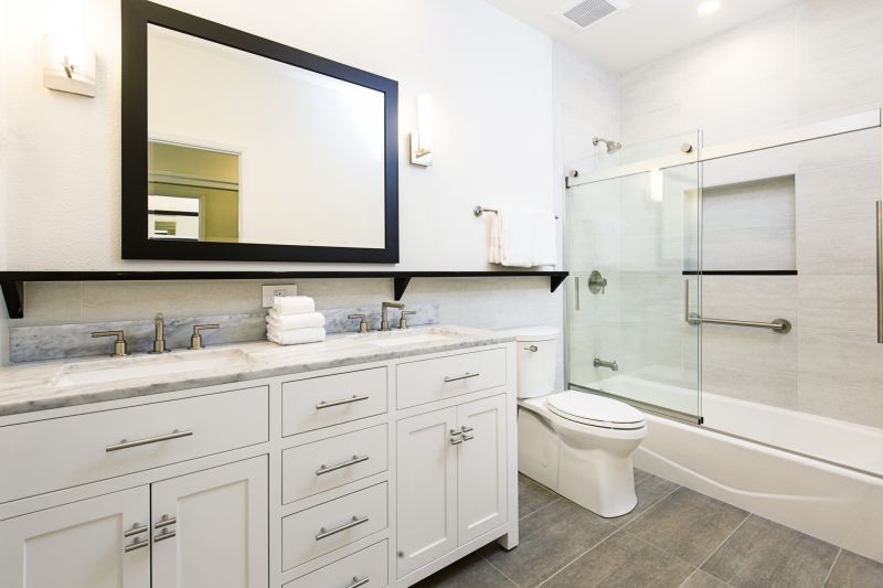 Vanity Area with Modern Fixtures